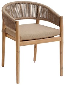 DEOKORK Luxusné jedálenské kreslo z akácie NAUTICA (natural)