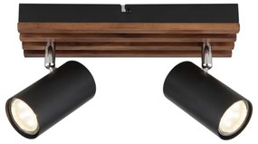 Globo 57909-2 - Bodové svietidlo KAYDEN 2xGU10/25W/230V čierna