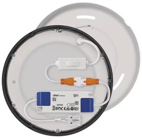 LED Stropné svietidlo LED/12,5W/230V 3000/3500/4000K pr. 17 cm čierna