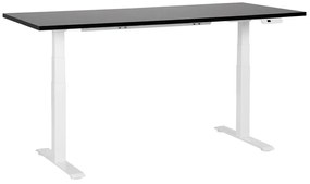 Elektricky nastaviteľný písací stôl 180 x 80 cm čierna/biela DESTINES Beliani