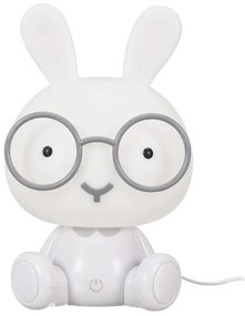 LED detské nočné svetlo HOPPY 23,5 cm, biela