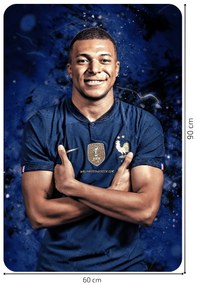 Textilná nálepka na stenu "Kylian Mbappé"