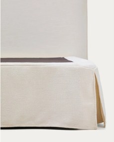 Biela čalúnená dvojlôžková posteľ 180x200 cm Jaira – Kave Home