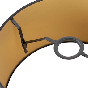 Bavlnený tienidlo čierny 35/30/20 so zlatým vnútrom