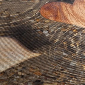 Obraz - Drevené srdiečka (150x105 cm)