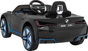 Ramiz BMW i4 batériové auto pre deti čierne + pomalý štart + EVA + ekokoža + LED audio + diaľkové ovládanie