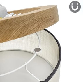 Brilagi - LED Stropné svietidlo BELLADONNA 1xE27/15W/230V pr. 30 cm krémová/dub