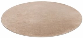 Protišmykový koberec POSH kruh Shaggy camel, béžový, plyš