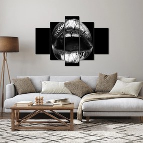 Obraz - Lesklé pery (150x105 cm)