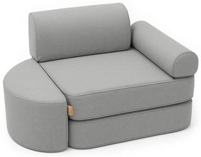 MeowBaby® Outzy detské kreslo/pohovka, feather-fog-gray