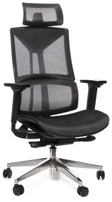 Kancelárska ergonomická stolička Sego ERGO AIR — sieť, čierna