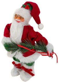 Tutumi Tutumi, vianočná figúrka Santa Clausa 30cm 301251, biela-červená-zelená, CHR-08900