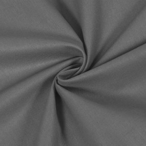 Goldea bavlnená jednofarebná látka - plátno suzy - tmavo sivá 160 cm
