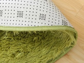 Zelený okrúhly shaggy koberec Lana Rozmer: 300