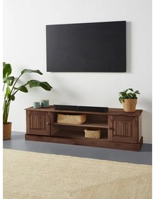 Hnedý TV stolík z borovicového dreva 45x40 cm Mille – Støraa