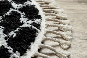 Koberec BERBER ETHNIC G3802 kruh čierny / biely Fredzle berber marokánsky