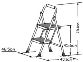 Lamart LT8096 schodíky Eurostep, 2 stupne