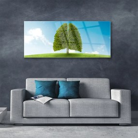 Obraz plexi Tráva strom pľúca príroda 125x50 cm