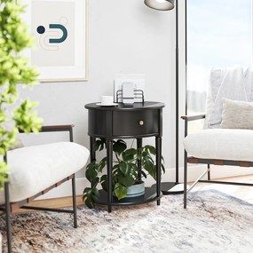 Čierny nočný stolík Aurora – Støraa