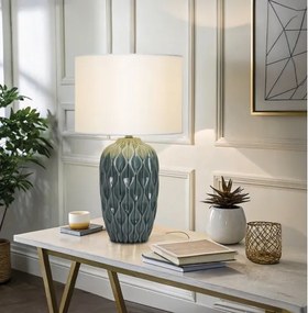 Stolná lampa PINEAPLE 1xE27/40W/230V biela/zelená
