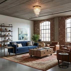 Ideal Lux - Krištáľový prisadený luster CARLTON 12xE14/40W/230V pr. 50 cm zlatá