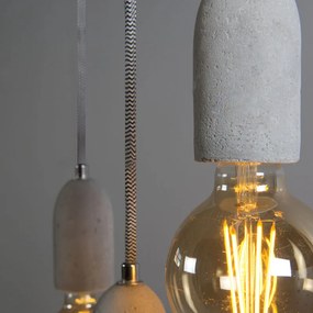 Priemyselné závesné svietidlo sivá betón - Cava 3