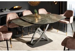 Rozkladací jedálenský stôl 41451 130/190 x 100cm Marble Look Taupe Ceramik - Komfort-nábytok