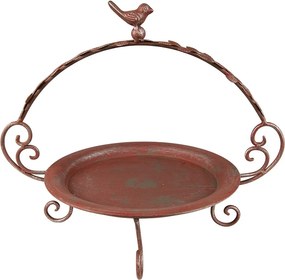 Červeno-zelený kovový stojan na kvety - 35*27*30 cm
