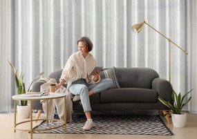 ZÁCLONA NA KRÚŽKOCH ESEL 350X250 CM BIELA