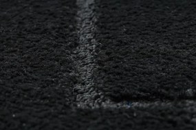 Kúpeľňový koberček SUPREME LINES línie, čierny kruh