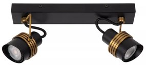 Lucide 34944/02/30 - Bodové svietidlo TUNDRAN 2xGU10/5W/230V čierna