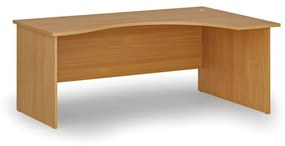 Ergonomický kancelársky pracovný stôl PRIMO WOOD, 1800 x 1200 mm, pravý, buk