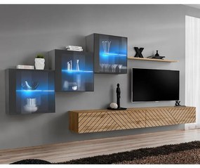 Obývacia Stena Switch XX Line Grafit/Wotan