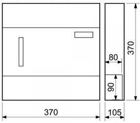 Poštová schránka BK 932 III, s tubusom a okienkami