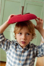 Červený látkový detský kôš na hračky ø 28x20 cm Apple – Lorena Canals