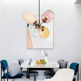 Toolight Toolight, Stropné svietidlo zo skla viacfarebné E14 60W APP436-4C, OSW-00565