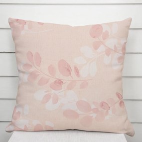Biante Bavlnená obliečka na vankúš Sandra SA-682 Eukalyptové listy na pastelovo ružovom 40 x 40 cm