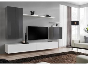 Obývacia stena Switch II Grafit/Biely