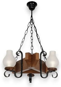 Brilagi - Luster na reťazi QUEEN 3xE14/40W/230V buk/orech