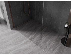 Mexen, Mexen Kioto-X sprchová stena 130 x 200 cm, priehľadná 10 mm, ružové zlato - 800-130-101-60-00-X