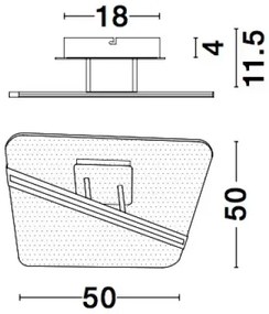 LED stropné svietidlo Siderno B 50 zlaté