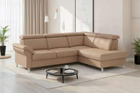 XXXLutz ROHOVÁ SEDAČKA, textil, koža, cappuccino Sit & More - Sedačky - 000144040926