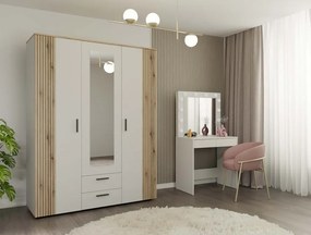 Šatníková skriňa Avala 1 (kašmír + dub evoke) (so zrkadlom). Akcia -20%. Vlastná spoľahlivá doprava až k Vám domov. 1132686