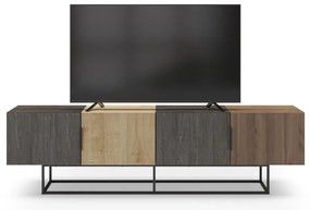 TV stolík v dekore duba v prírodnej farbe 200x55 cm Titan – Marckeric