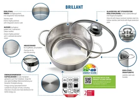 Elo 22116 Basic Nerezový hrniec Brillant 16 cm,1,3 l, 1,3 l