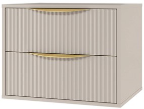 Závěsná skříňka pod umyvadlo Avila s deskou 60 cm kašmír/zlatá