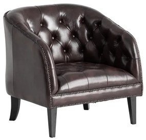 furniture-nabytek.cz - Kreslo Chesterfield Oakland z pravej kože, hnedé