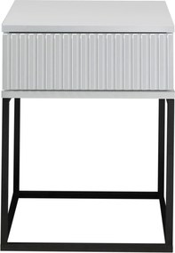 Nočný stolík s 1 zásuvkou Marle, biely