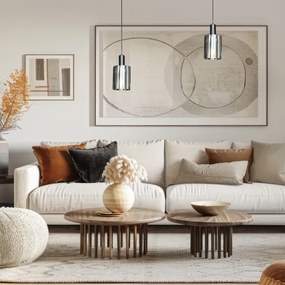 Luster na lanku ARCADIA 1xE27/60W/230V pr. 13 cm čierna/dymová