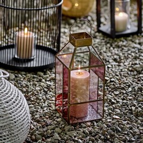 Bloomingville Lampáš Drew Colour Glass Rose 34 cm